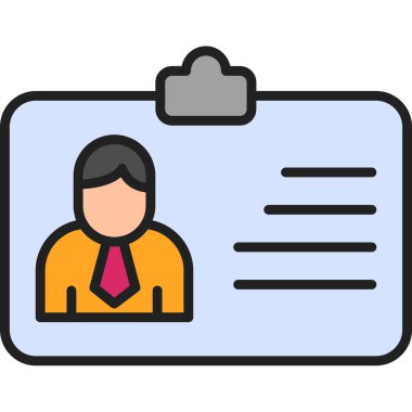 Office Entry Card web icon, vector illustration