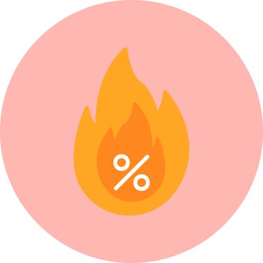 Bir ateş simgesinin vektör illüstrasyonu