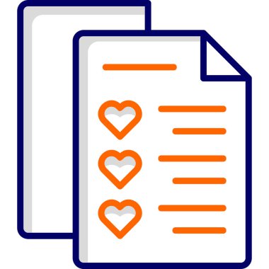 Kalp. Web simgesi basit illüstrasyon