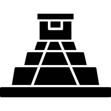 Piramit. Web simgesi basit illüstrasyon