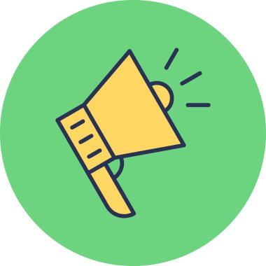 Megafon ikonu vektör illüstrasyonu