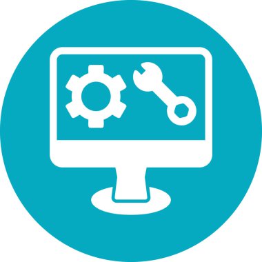 Yazılım web simgesi basit illüstrasyon