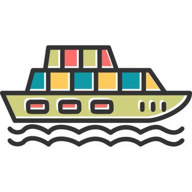 Gemi simgesi vektör illüstrasyonu