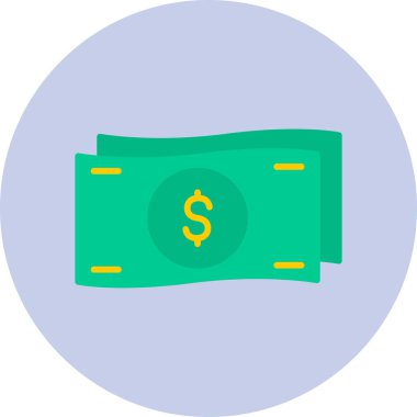 Dolar. Web simgesi basit illüstrasyon