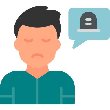 Konuşma balonu avatar vektör illüstrasyonu ile adam