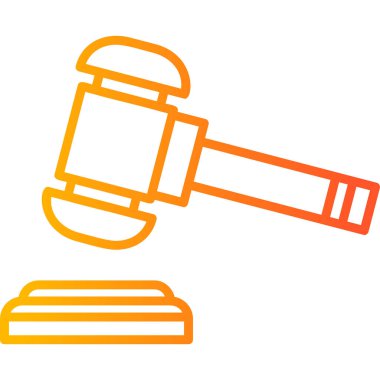 Müzayede çekici ikonu. Web tasarımı için Yargıç Tokmak vektör simgelerinin basit çizimi