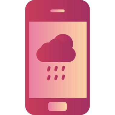 Bulut. Web simgesi basit illüstrasyon