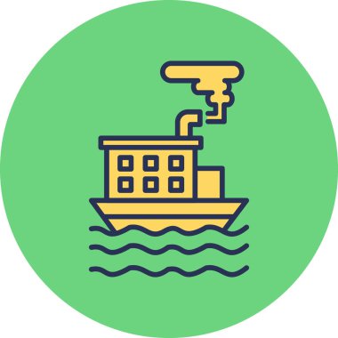 Gemi simgesi vektör illüstrasyonu