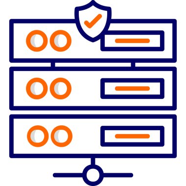Sunucu. Web simgesi basit illüstrasyon