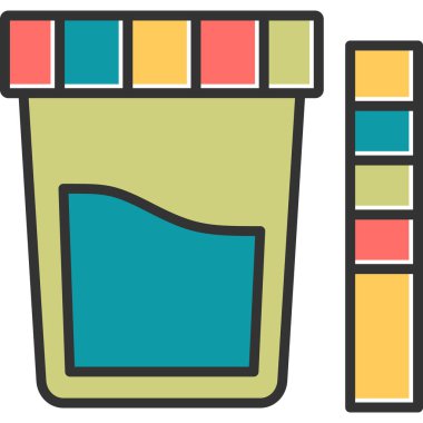 İdrar Test simgesi vektör illüstrasyonu