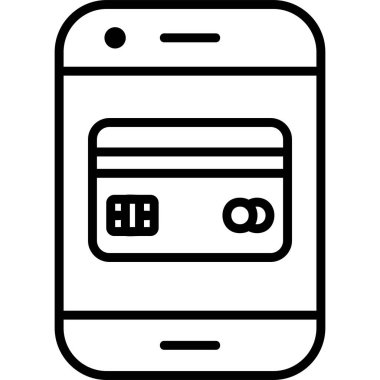 Çevrimiçi ödeme. Basit web illüstrasyonu