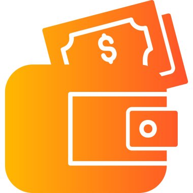 Cüzdan. Web simgesi basit illüstrasyon