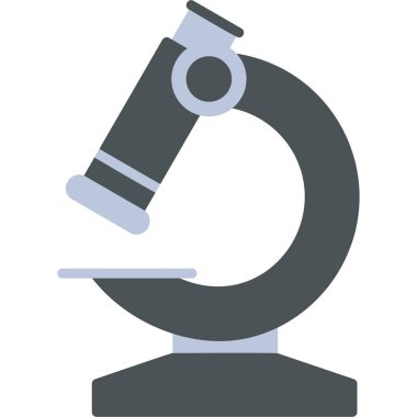 Mikroskop. Web simgesi basit illüstrasyon