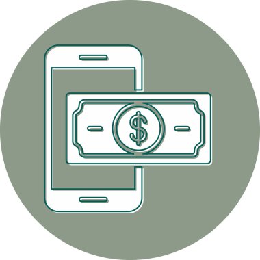 Çevrimiçi ödeme. Basit web illüstrasyonu