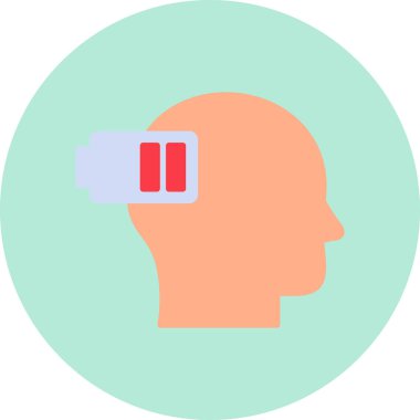 Yorgun konsept renk vektörü çizimi