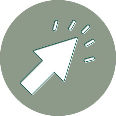 Computer cursor icon, vector illustration simple design