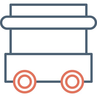 Yemek arabası. Web simgesi basit illüstrasyon