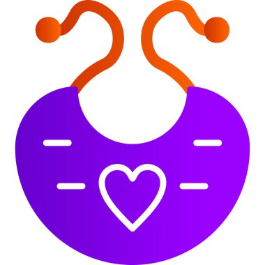 Kalp. Web simgesi basit illüstrasyon