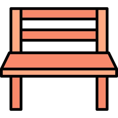 Yedek kulübesi Web simgesi basit illüstrasyon