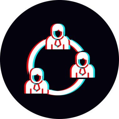 Abstract vector illustration of team work