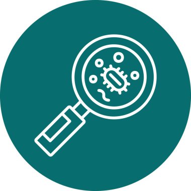 Bakteri simgesi, vektör illüstrasyonu basit tasarım