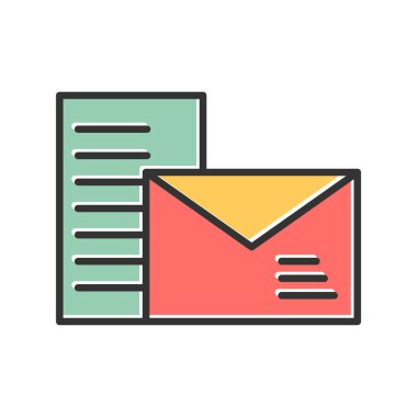 İleti vektör illüstrasyon tasarımı içeren zarf