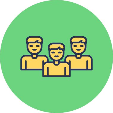 grup insan, web basit illüstrasyon