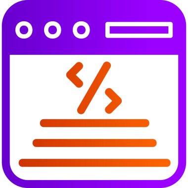 Kodlama. Web simgesi basit tasarım