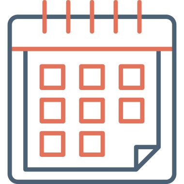 Takvim simgesi, vektör illüstrasyonu basit tasarım