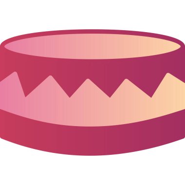 Kırmızı kurdeleli bir pastanın çizimi