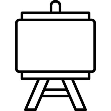 Şövale. Web simgesi basit illüstrasyon