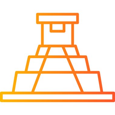 Piramit. Web simgesi basit illüstrasyon