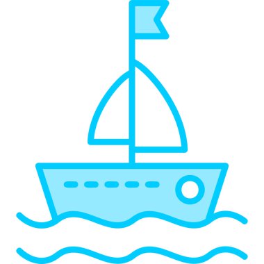 Tekne simgesi, modern tasarım illüstrasyonu