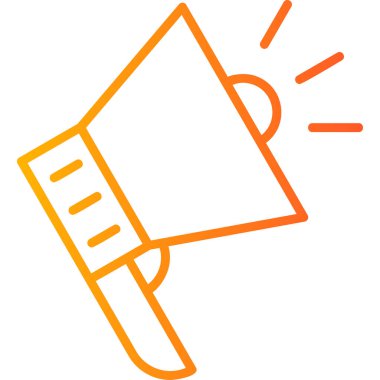 Megafon ikonu vektör illüstrasyonu