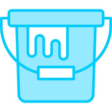 boya kovası simge vektör çizim