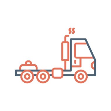 Bir kamyon simgesinin vektör çizimi