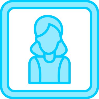 Portre simgesi vektör illüstrasyonu