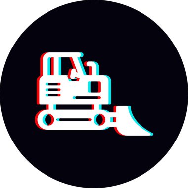 Buldozer modern simgesinin vektör çizimi