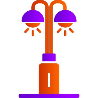 Park lambası web simgesi, vektör 