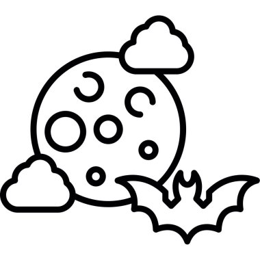 Ay. Web simgesi basit illüstrasyon