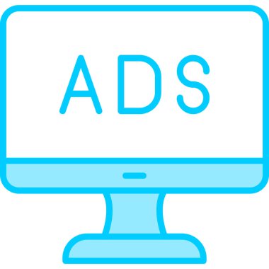 Reklam web simgesi basit illüstrasyon