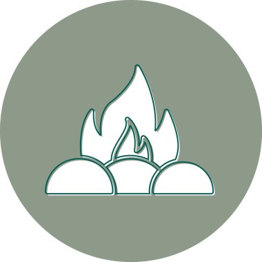 Kamp simgesinin vektör illüstrasyonu