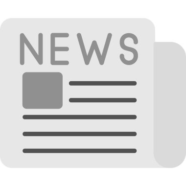 Haberler. Web simgesi basit illüstrasyon