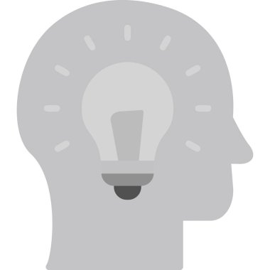 İnsan fikri modern simge, vektör illüstrasyonu