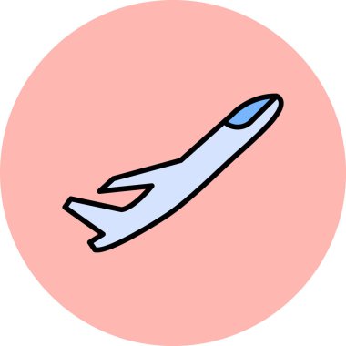 uçak ikonu vektör illüstrasyonu