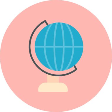 Küre. Web simgesi basit illüstrasyon