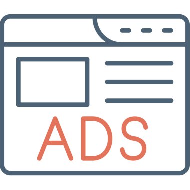 Reklam web simgesi basit illüstrasyon