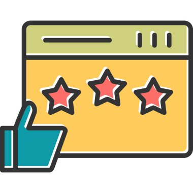 Modern simge, vektör illüstrasyonunu gözden geçir