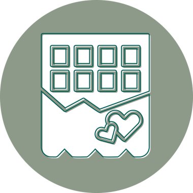 Bir kalp simgesinin vektör illüstrasyonu