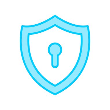 asma kilit ikon vektör illüstrasyon tasarımı ile kalkan